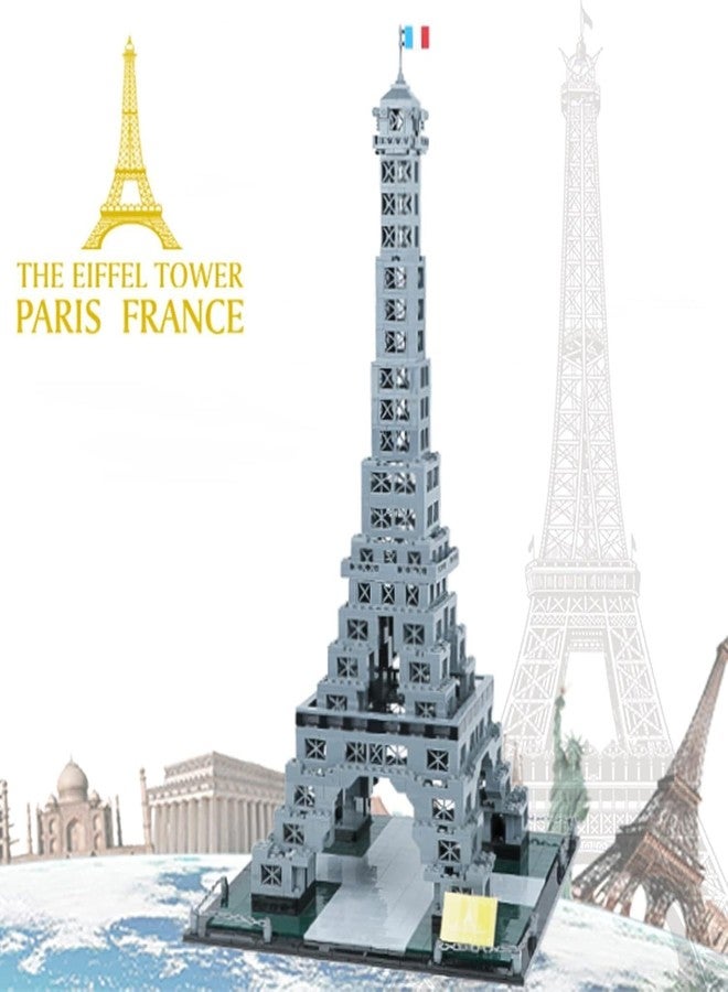 Babelly Architecture Eiffel Tower Building Block Toys, 25 x 12.6 x 12.6 Inch World Famous Paris Architecture 3D Model Set for Adult and Kids Educational Toys Gift (1820 Pieces) - Image 2